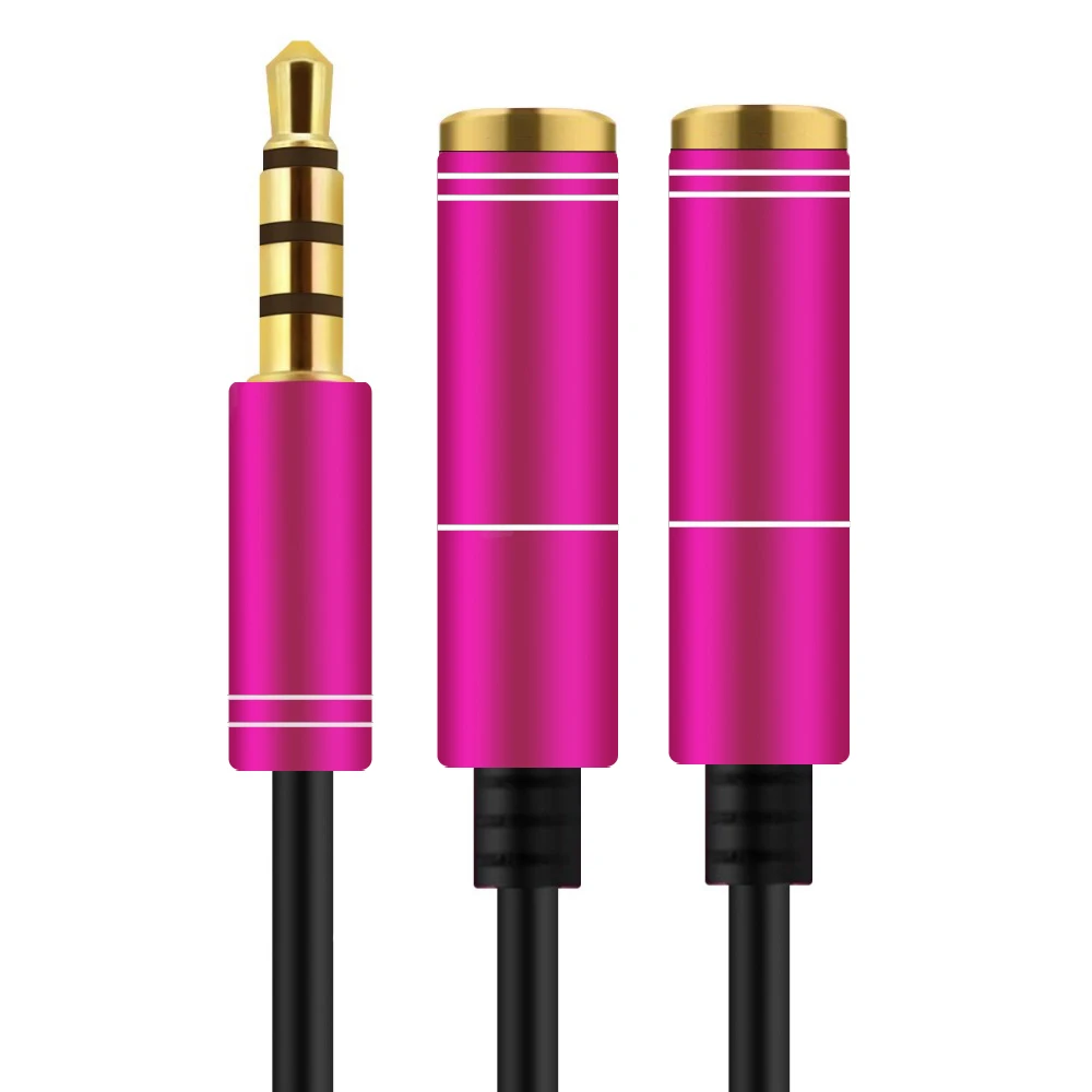 

3.5mm Audio Stereo Y Splitter Extension Cable 1 Male to 2 Female AUX Stereo Cord for Headphone Phone Amplifier Speaker MP3 DVD