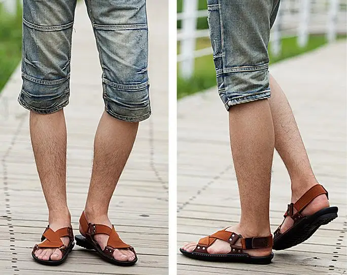 Tangnest/ г. разноцветные мужские сандалии карабин и петля для шитья, Нескользящие мужские туфли на плоской подошве, модная мягкая дышащая мужская обувь, XML189