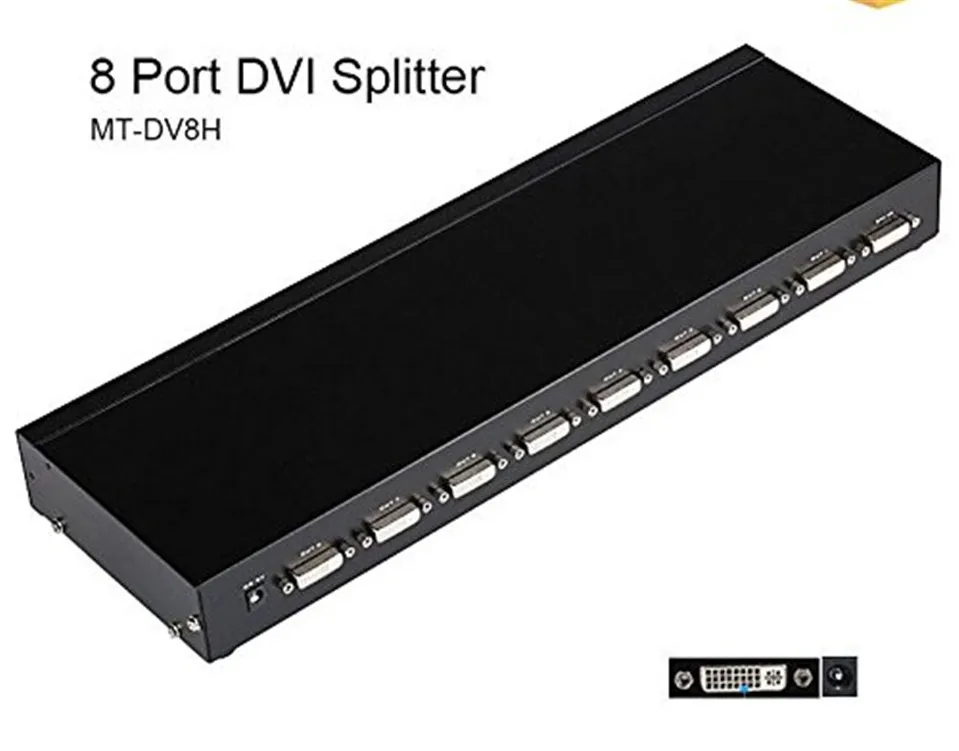 MT-Lamoda 8 Порты и разъёмы DVI Splitter 1 Вход 8 Выход дистрибьютор 1 компьютер подключается 8 Мониторы видео изображения синхронная дисплей mt-dv8h