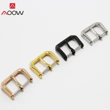AOOW ремешок для часов с металлической пряжкой застежка для женщин и мужчин аксессуары для часов Черное золото 12 мм 14 мм 16 мм 18 мм 20 мм 22 мм