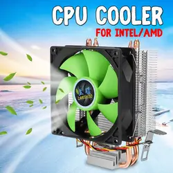 Процессор теплоотводы 90 мм 3Pin 2 теплопроводов холодильник кулер вентилятор охлаждения, но тихими вентиляторами для Intel LGA 775/1150/1151/1155/1156 для