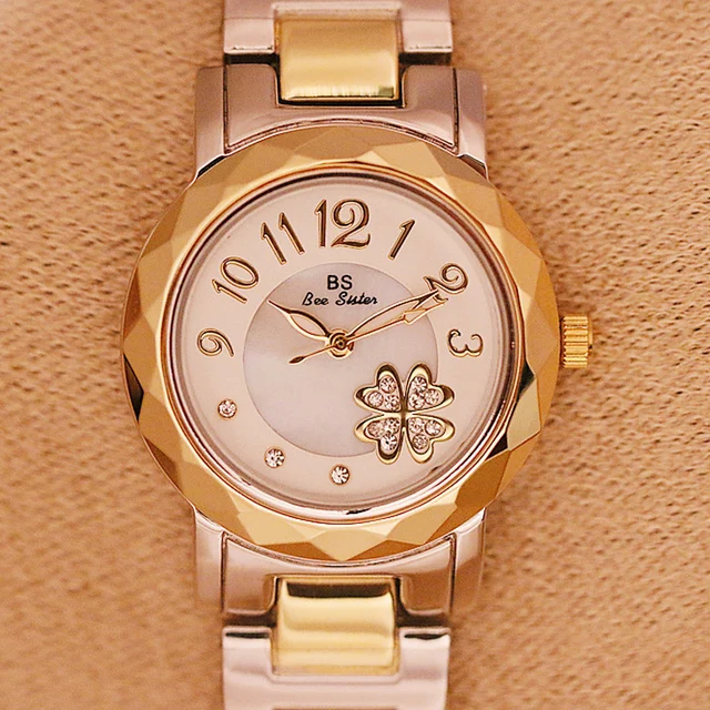 BS bee sister Brand Gold Women's Bracelet Watch 2018 New Luxury Stainless Steel BS bee sister Brand Gold Women's Bracelet Watch 2018 New Luxury Stainless Steel