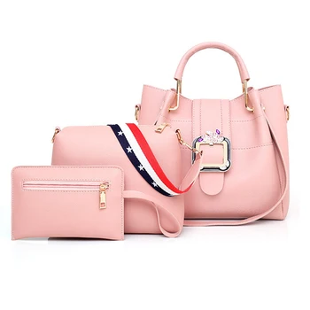 

3PCS handbag set women purses and handbags 2018 large capacity tote bags shoulder messenger bag set Broadband hasp leather bags