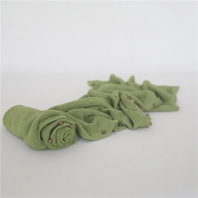 

Green Newborn Stretch Wrap Baby Swaddle Fabric Layer Photography Props Newborn Pearl Wrap Photo Prop