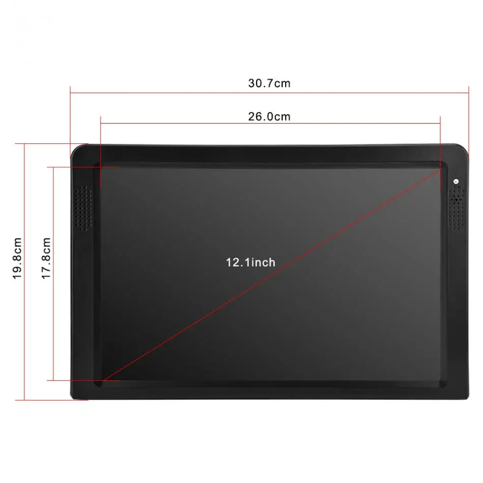 Portable TV DVB-T2 12.1 Inch Rechargeable Digital Color TV Television Car TV Player TFT-LED Screen