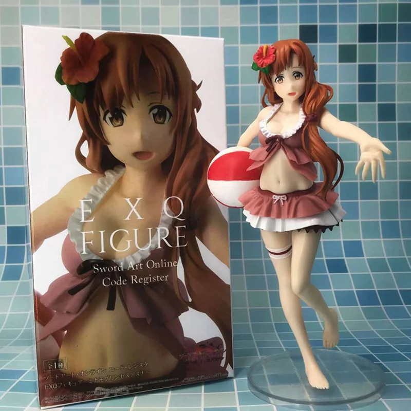 Sword Art Online Asuna EXQ Action Figure Swimsuit Ver. Yuuki Asuna PVC figure Toy Brinquedos Anime 23.5CM