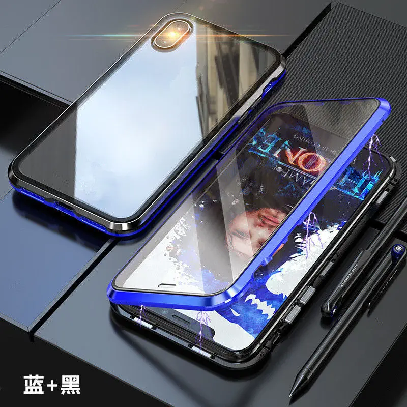 

Front+Back Double-sided Tempered Glass Magnetic Case for iPhone 7 8 Plus 6 6s 7+ XS MAX XR X Case For iPhone X XS XR XSMAX Funda
