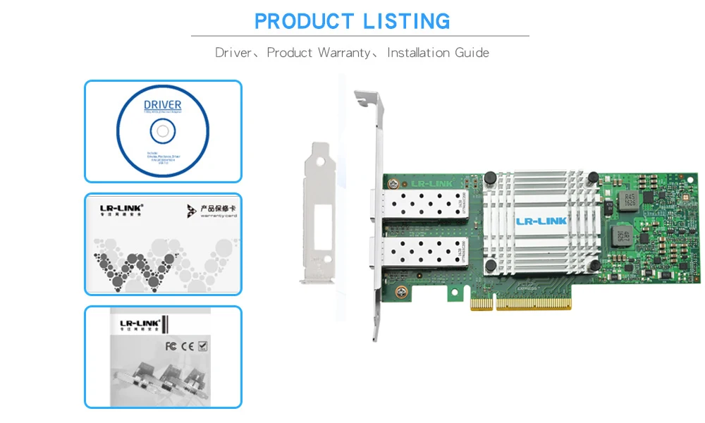 LR-LINK 9812BF-2SFP+ двойной порт 10 Гб nic ethernet адаптер pci-e волоконно-оптическая сетевая карта lan Карта Intel X710-DA2 совместимый