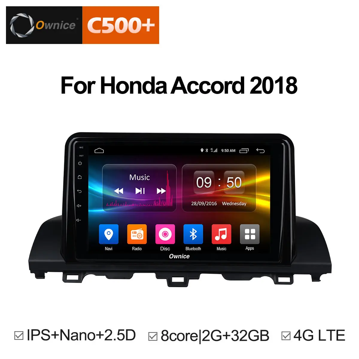 

Ownice C500+ G10 Octa Core 2G RAM Android 8.1 Car DVD Radio Multimedia Player GPS Navigation for Honda Accord 2018 4G LTE