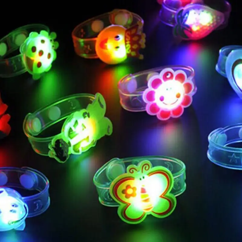 

Kids Toy Flashing Light LED Wristband Adjustable Glowing Bracelet Party Gift