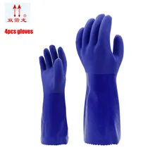 Распродажа, как горячие торты guantes 35 cmpvcguantes износостойкие противоскользящие guantes de trabajo синий seguridad 2 двойной/пакет