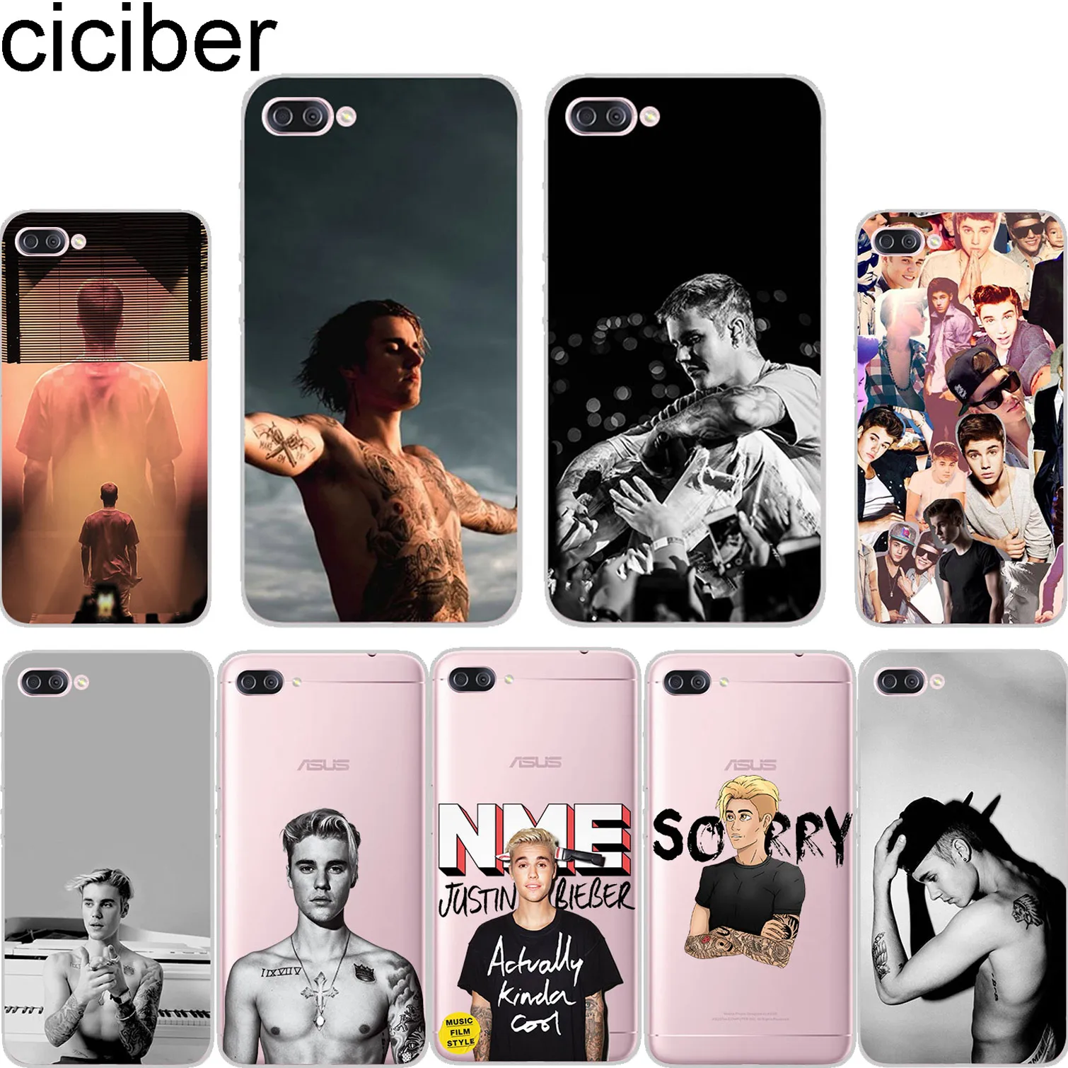 ciciber Justin Bieber For ASUS ZenFone 5 4 3 3S Max Pro Plus Laser Deluxe Selfie Z Q Lite Soft Cover Clear TPU Phones Cases Capa