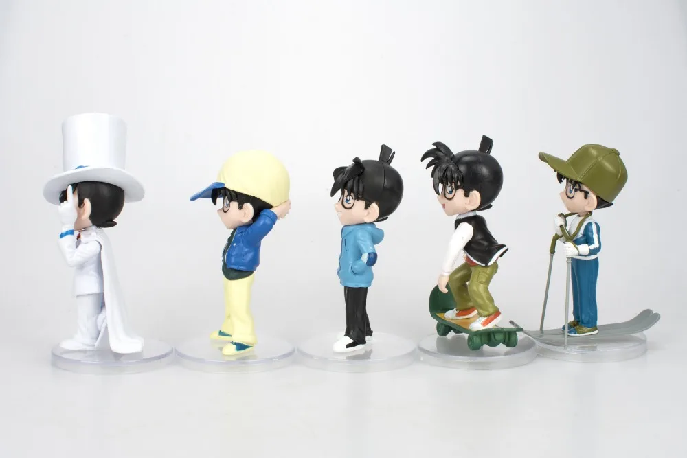 

5pcs/set Japanese Anime Detective Conan Figure Toys PVC Conan Edogawa Action Figure Toy Model Doll Gift 11cm-15cm