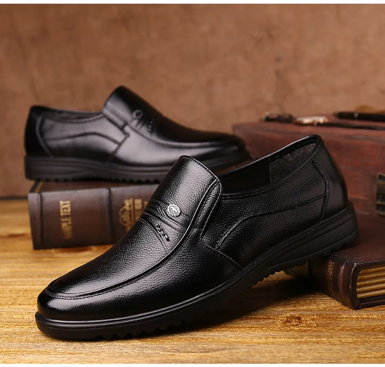 Top Quality Mens Shoes Leather Flats Spring Fall Flat Heel Business Casual Shoes Men Loafers Driving Moccasins