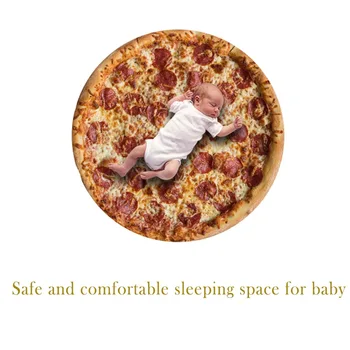 

2019 NEW Funny Pizza Pattern Printed Round Throw Blankets Comfort Food Creations Blanket For Couch Sofa Or Bed