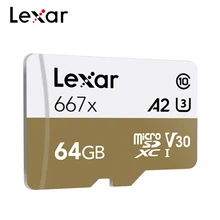 Lexar Professional 667x Micro SD карта 128 Гб 64 Гб 256 ГБ MicroSDXC карта памяти A2 C10 V30 1080p Full-HD 3D 4K TF карта