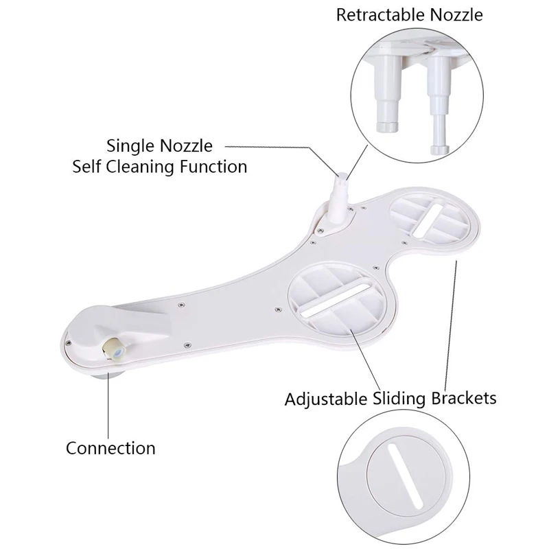 Неэлектрическое механическое биде для унитаза, самоочищающийся сопло, распылитель воды, одно сопло, легко установить белый