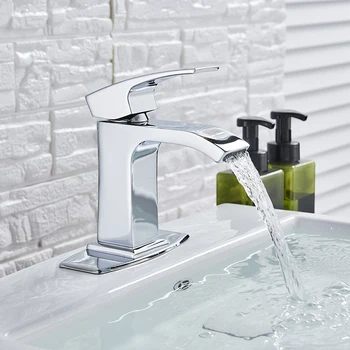 

Colorful Basin Faucet Waterfall Basin Faucet Deck Mounted Hot and Cold Water Basin Mixer Faucet