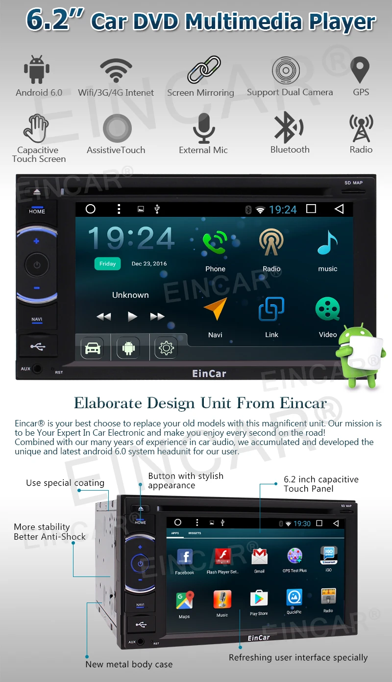 Perfect Android 6.0 Car BT GPS Navigation Radio Stereo Double 2DIN Head Unit WIFI OBD2 1 Perfect Android 6.0 Car BT GPS Navigation Radio Stereo Double 2DIN Head Unit WIFI OBD2 1