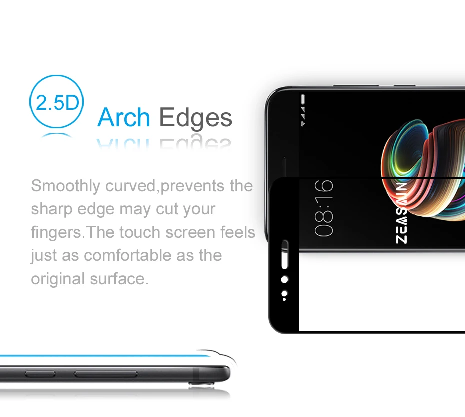 2 Pack Original ZEASAIN Screen Protector For Xiaomi Mi5X MiA1 M5X Mi 5X A1 Xiomi 5X A1 Full Cover Tempered Glass 9H Glass Film (13)
