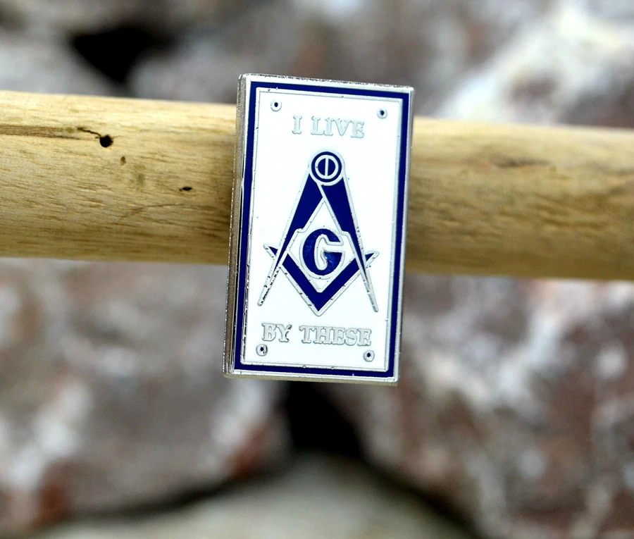 

Masonic Lapel Pins Badge Mason Freemason B68 I live by these1.5 and 2.6cm