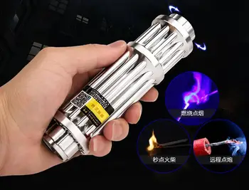 

High Power Blue Laser Pointer 100w 100000m 450nm SOS LED Flashlight Burning Match Lazer Cannon Light Burn Cigars Hunting Camping