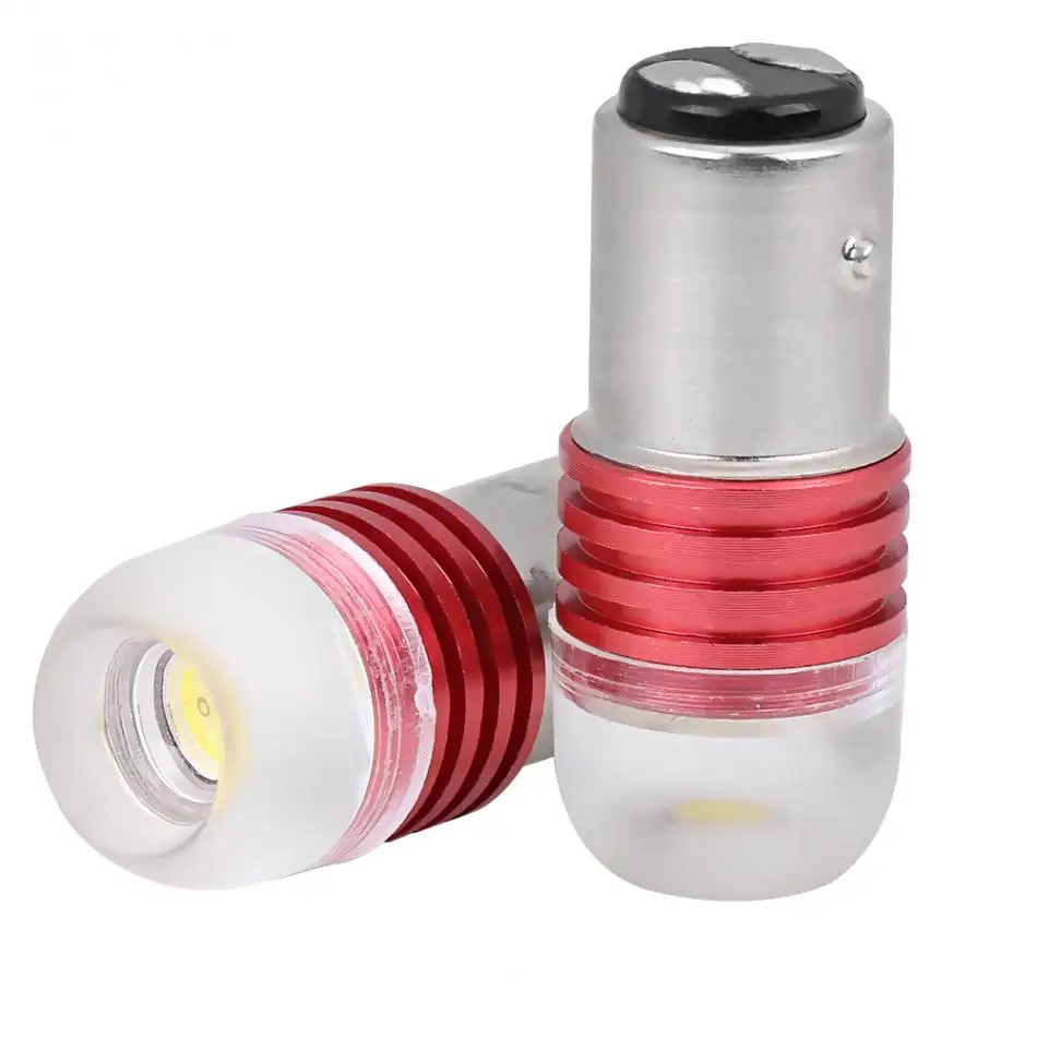 

2pcs White 1157 2357 Strobe Flashing LED Projector Bulbs Lamps For Car Tail Brake Lights DC 12V Auto Stop Light