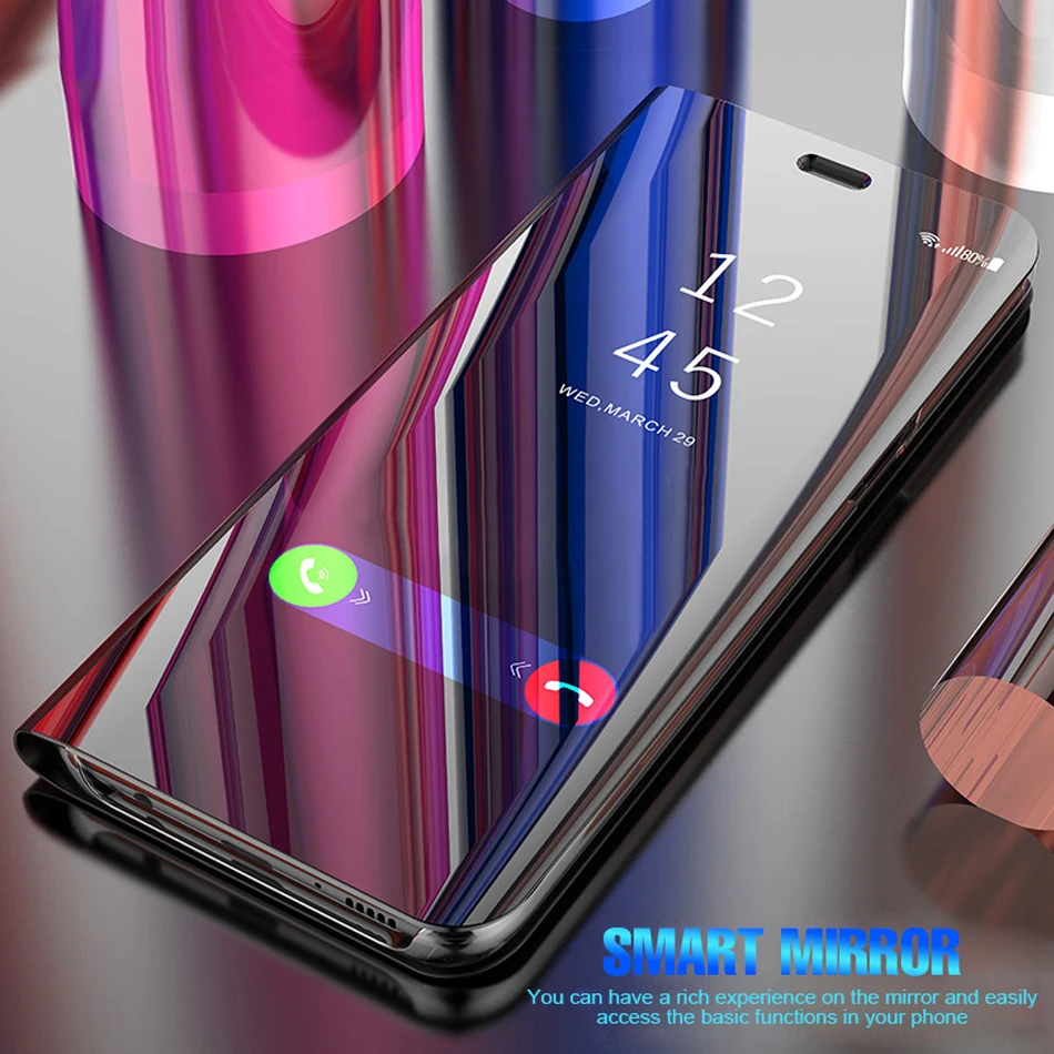 Note 9 Case For Samsung A7 2018 Galaxy J4 J6 J8 A6 Plus 8 Original Clear View Stand Cover Coque Note9 S9PLus | Мобильные телефоны и