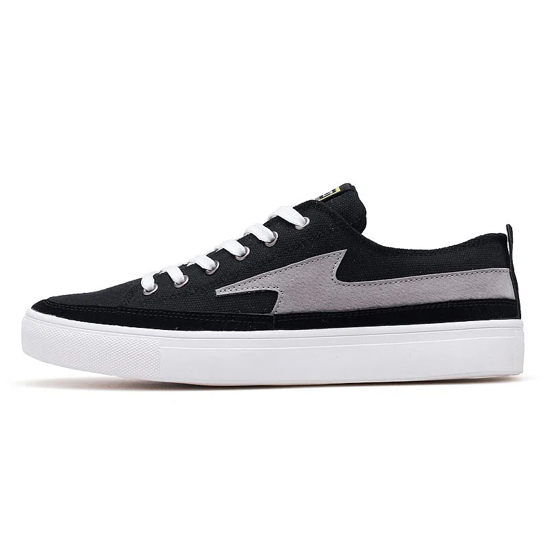 

Men's Vulcanized Shoes 2019 Fashion Breathable Men's Shoes Comfortable Street Casual Shoes Low To Help Flat Men's Canvas Shoes