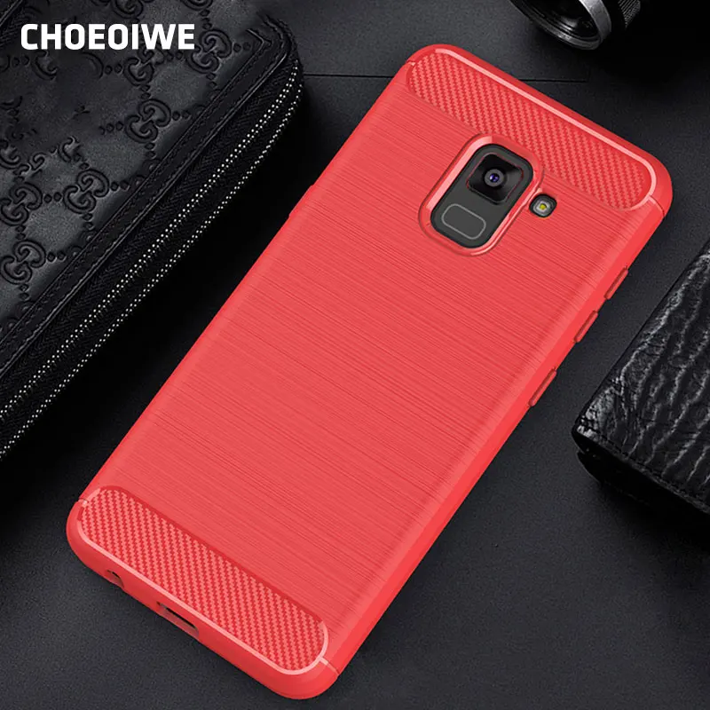 

CHOEOIWE Soft Fitted Case for Samsung Galaxy A8 A7 A5 2018 J5 Prime J7 A3 2017 S8 S9 Plus S6 S7 Edge Armor Carbon Fiber Cover