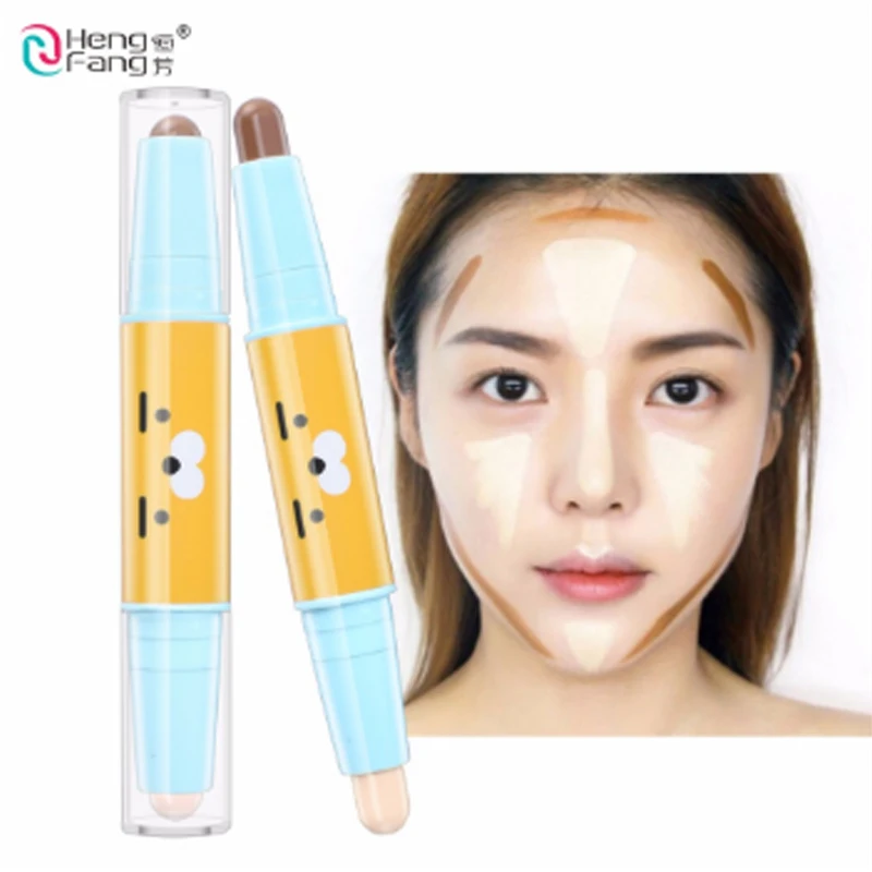 

HengFang brand Double Head 3D bronzer Concealer Face Makeup Concealer Pen Foundation Stick Cream Texture Contour
