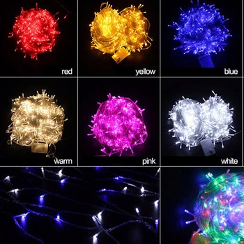 

EU Plug 3.3FT Christmas Light tree 10m 100leds Xmas party holiday Led String light decorative wedding lights fairy led garland