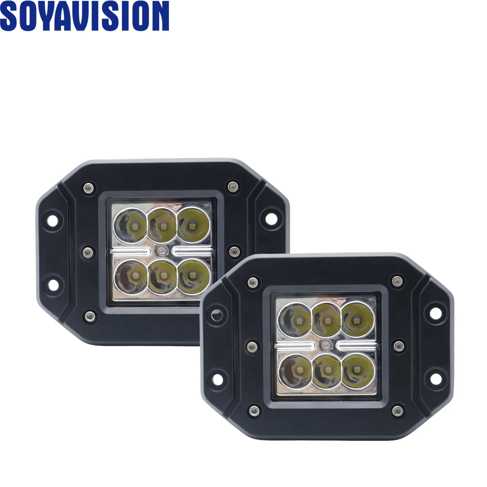 

2Pcs 18w spot Led Work Lights 12V Dually Led Light Lamps IP67 Boat Light Off Road 4wd Truck Led Fog Light