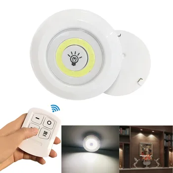 

New Dimmable LED Under Cabinet Light with Remote Control Battery Operated LED Closets Lights for Wardrobe Bathroom lighting