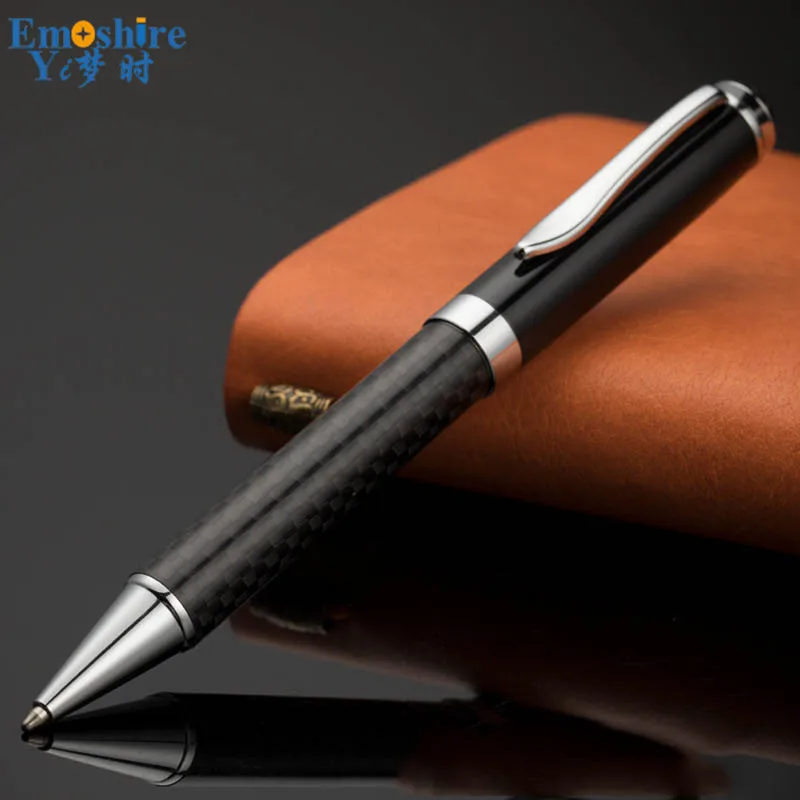 Emoshire Carbon fiber metal turning ball pen creative advertising pen gift ball pen custom LOGO a generation of hair (1)