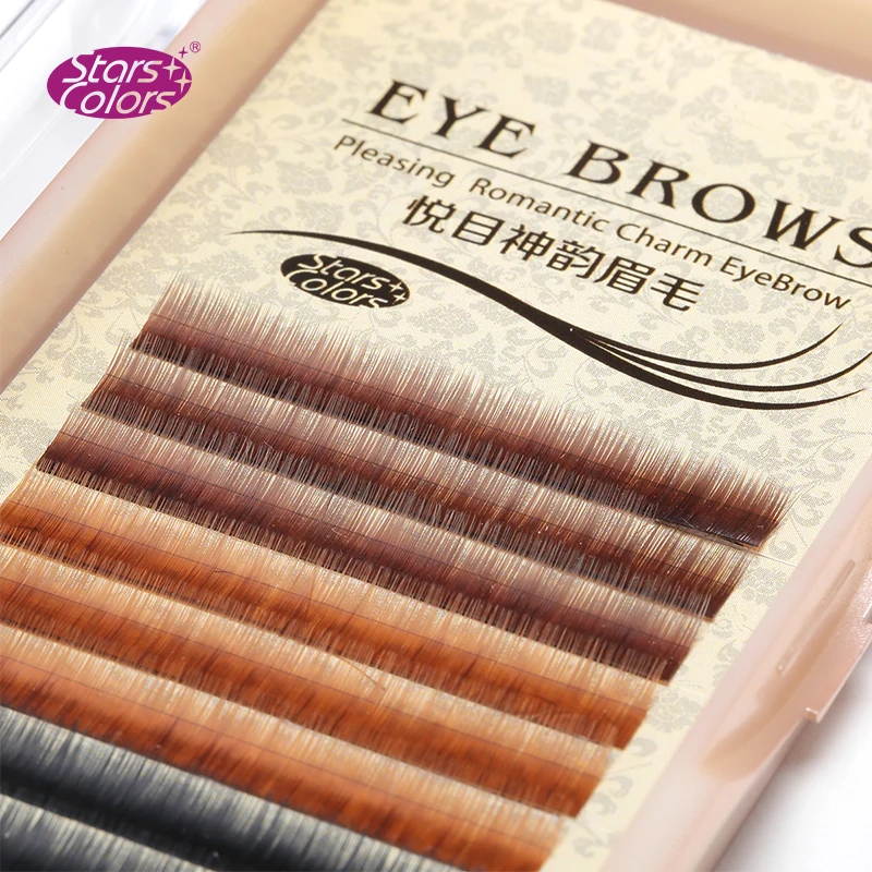 “ 6mm de Comprimento e 0.10mm 3 Bandeja Maquiagem Eye Brow