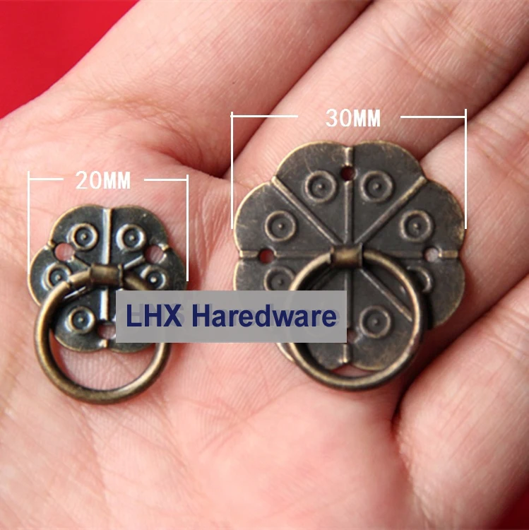 

LHX PBFH-11Hardware 10pcs Vintage Iron Handle For Drawer Cabinet Door Jewelry Box Puller Chest Knob Decorative DIY Accessories