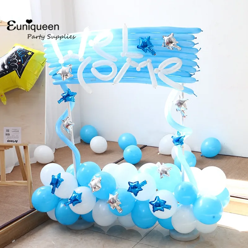 

Welcome Pillar Set Ballon Pink Blue Balloon Pillar Birthday Party Decoration Road Lead Pillar Wedding Party DIY Balloons