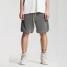 Потертые хлопковые винтажные спортивные шорты летние резинка на талии шорты для бега