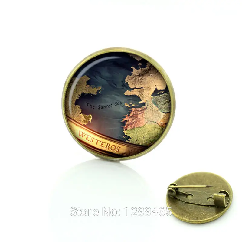 

Vintage Brooch /pins dress Accessories the sunset sea Christmas Gift Glass cabochon dome Wholesale Hot-Selling map brooch C120