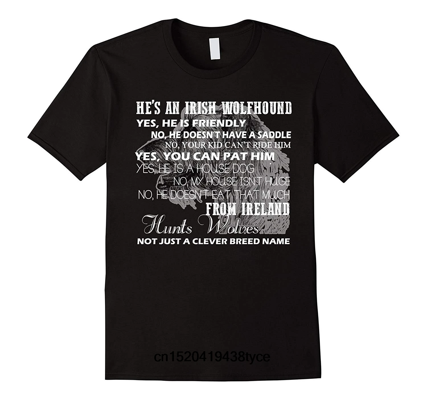 

Irish Wolfhound Shirt mens Printed T Shirts