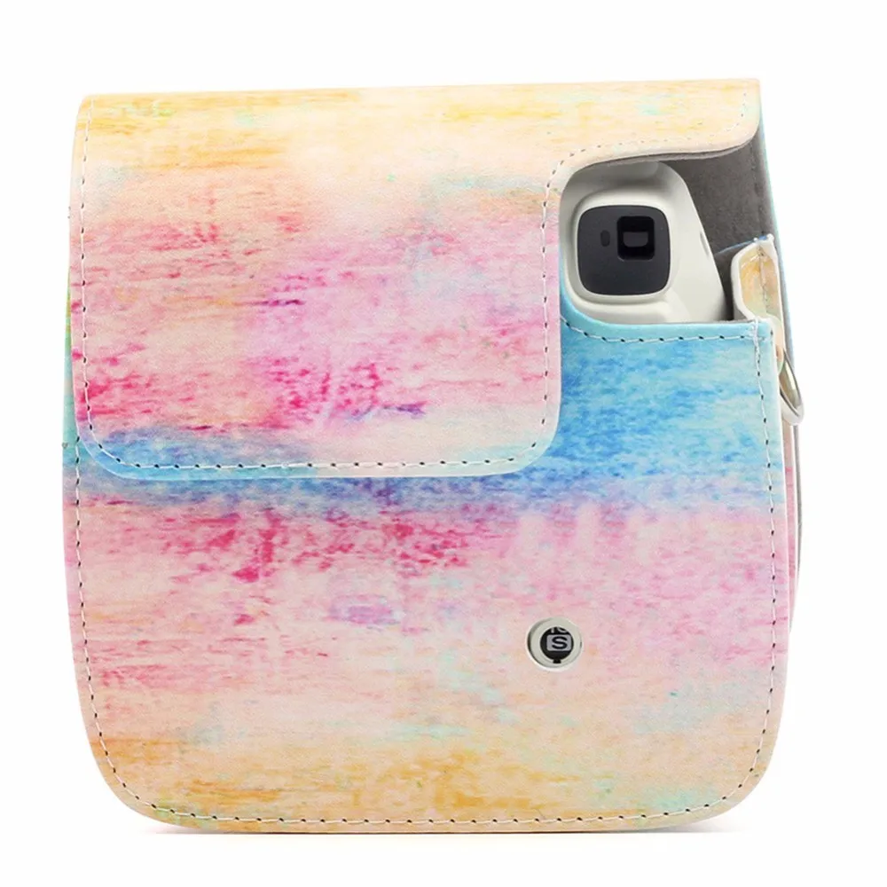 Красочная Сумка через плечо из искусственной кожи для камеры Fujifilm Instax защитный
