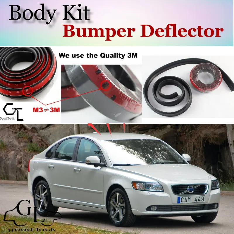 

Bumper Lip Deflector Lips For Volvo S40 S40L Front Spoiler Skirt For TG Friends to Car Tuning View / Body Kit / Strip