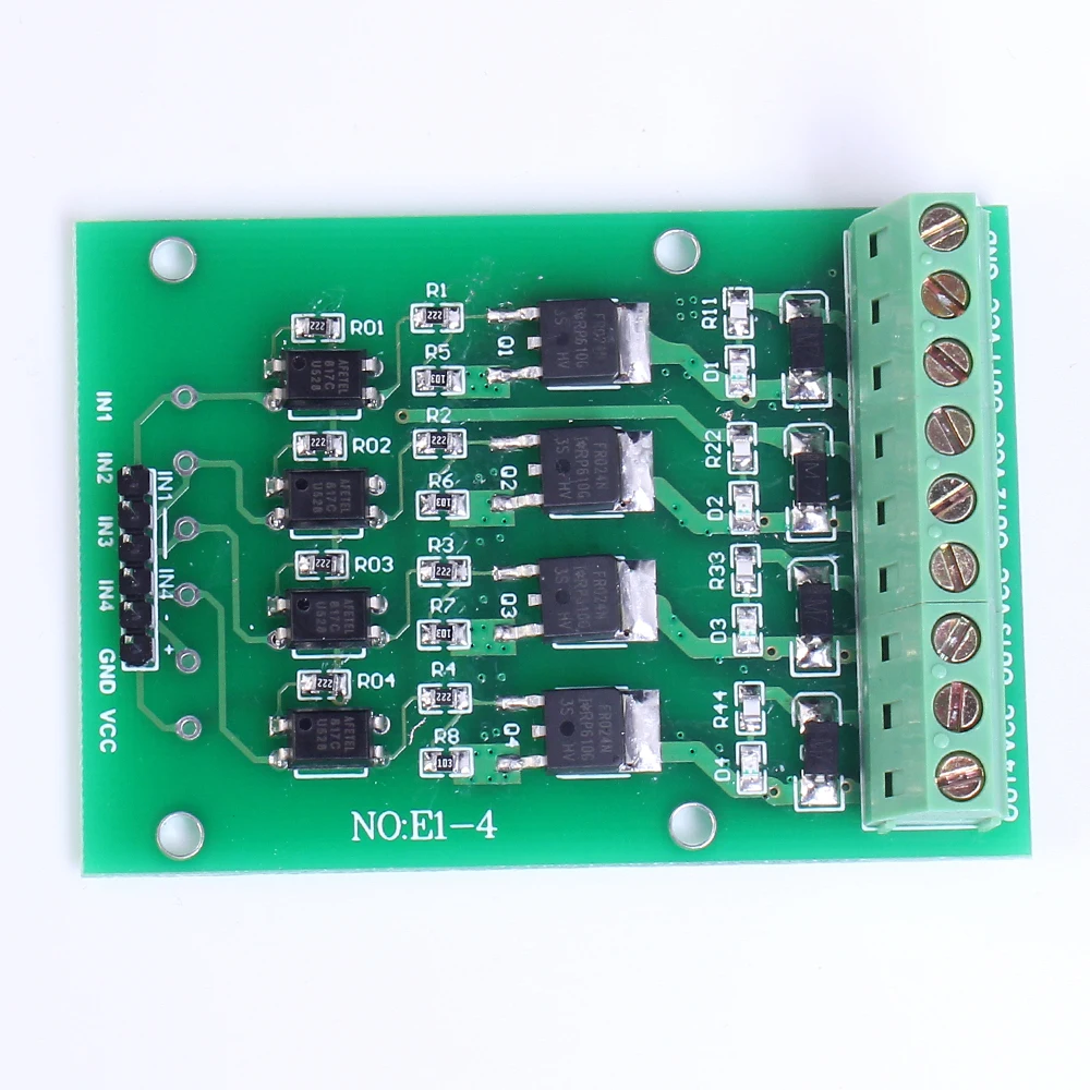 FET оптрон изоляции электронный модуль переключателя 4 канала импульсный переключатель DC управление 4 бит транзисторный выход ПЛК Плата расширения FR1205