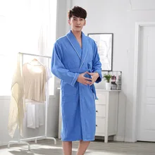 Зимний хлопковый Халат, белый банный халат, мужской Одноцветный хлопковый Халат, домашняя одежда, халат для мужчин 1297