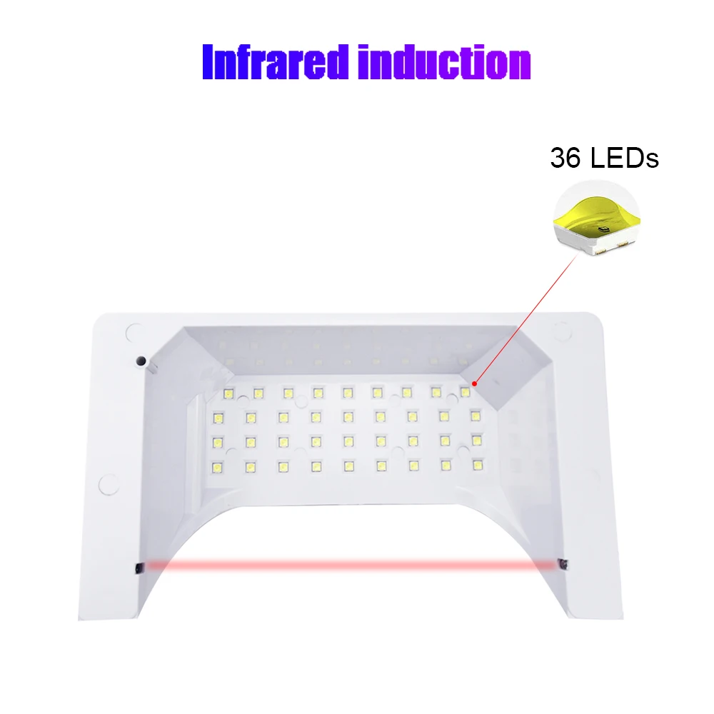 80W 2-в-1 светодиодная УФ-лампа для ногтей и ногтей машина Сборника Пыли 36 светодиодный s Сушилка для ногтей маникюр с двумя мощный вентилятор для всасывания пыли