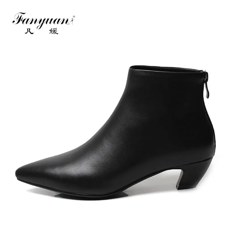 

fanyuan New Autumn Winter Women Boots faux Suede Female Side Zipper Martin Boots Vintage Fashion Ankle Boots