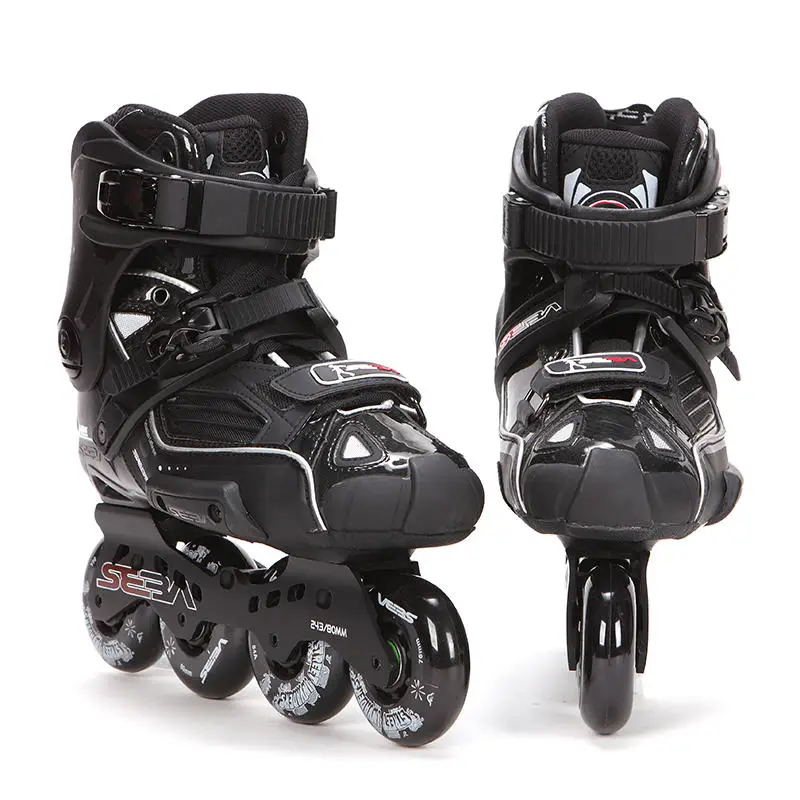 Japy تزلج 100% الأصلي سيبا عالية ديلوكس HD الكبار حذاء تزلج بعجلات الأسود الأسطوانة أحذية التزلج سباق التعرج الشريحة FSK Patines Adulto