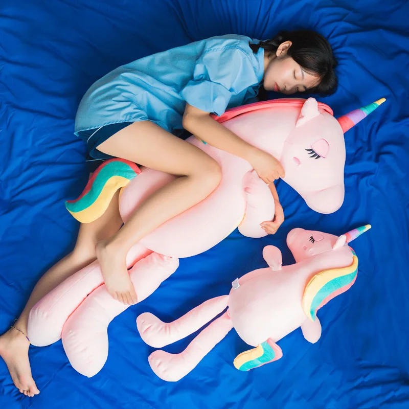 

60-140cm New Large Soft Unicorn Animal Plush Toy Stuffed Toy Girl Gift Children's Toy Sofa Pillow Cushion Home Decoration