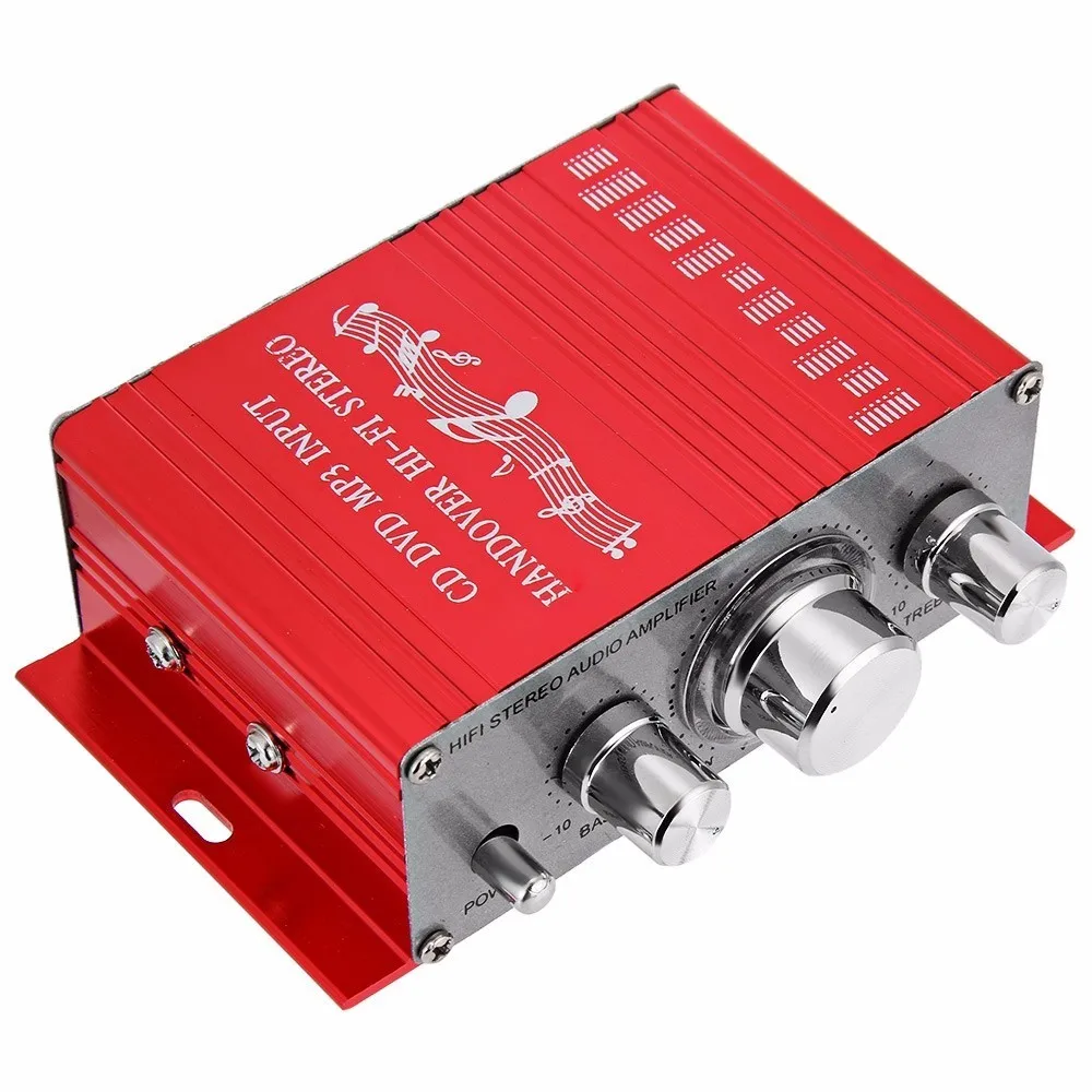 HY-2001 HiFi Mini 2CH Hi-Fi Digital Motorcycle Auto Car Stereo Output Power Amplifier Sound Mode 3.5mm Audio Support DVD MP3 Mp4 |